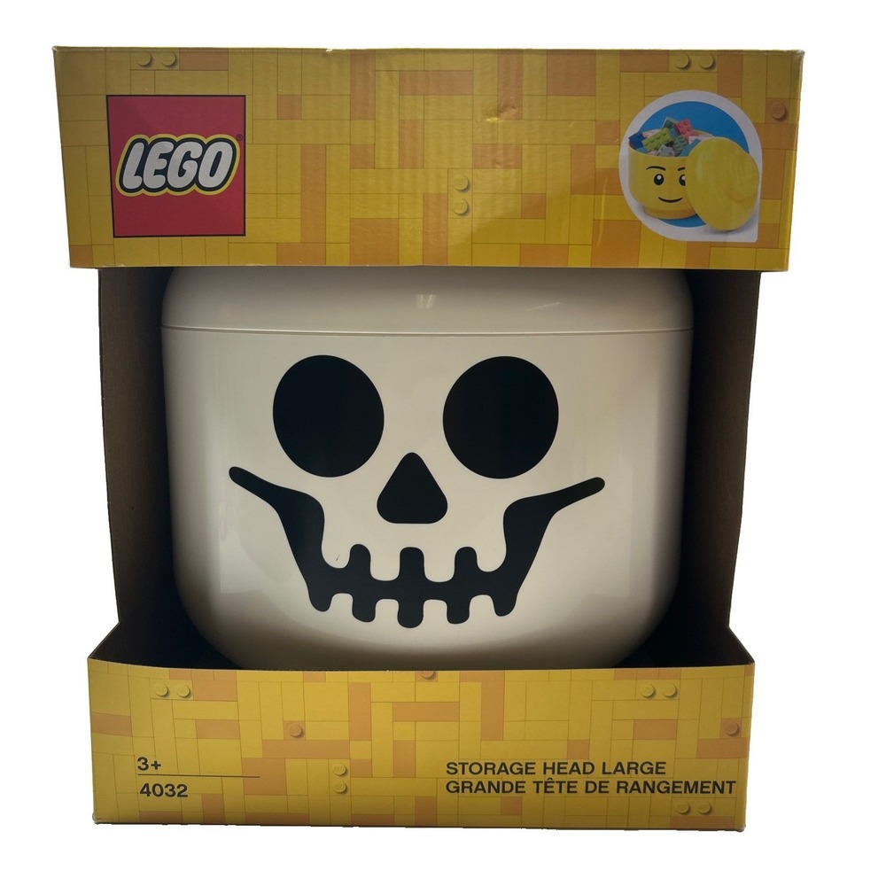 Lego 4032 NEW Skeleton Large Storage Head Halloween Candy Bowl Decoration